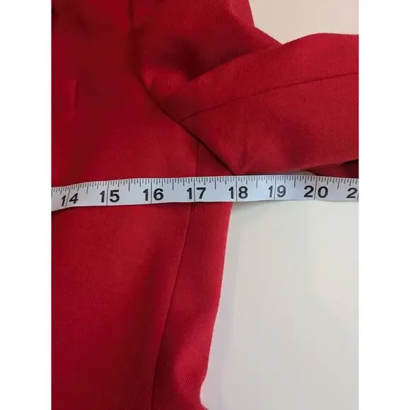 J.Crew Blazer Sz 4 Wool Blend Jacket Red Lined Corpcore Career Academia Preppy - Picture 6 of 9